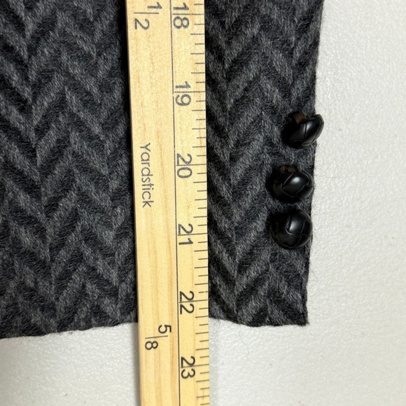 VTG Thalhimers Wool Herringbone Gray Blazer Made in Japan SIze 10 - Picture 14 of 14